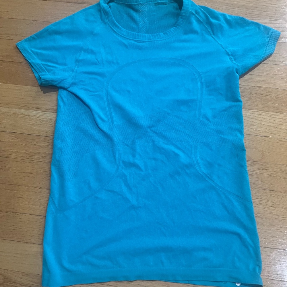 Blue Short Sleeve Athletic Shirt